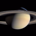 Saturn and its rings in natural color